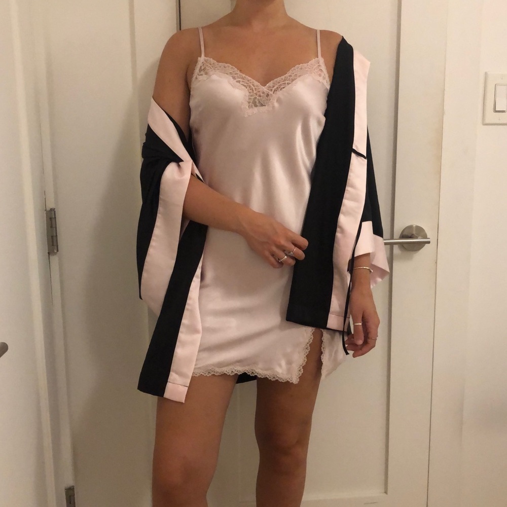 Victoria’s Secret Satin Bathrobe + Matching Nighty